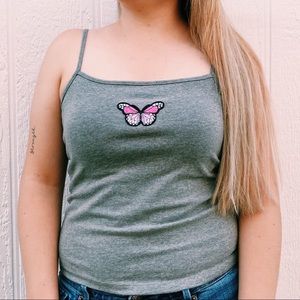 Pink Butterfly Top